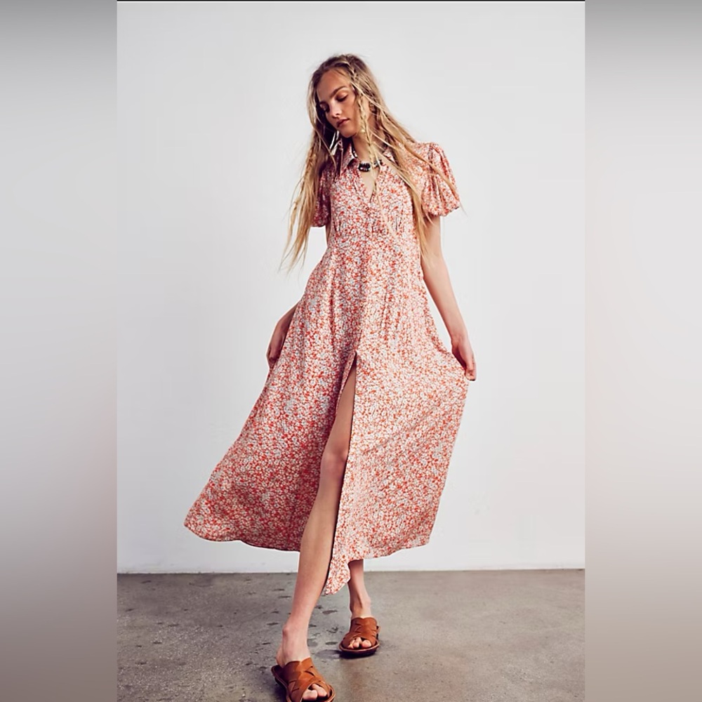 Free people Debbie shirt dress in PINK